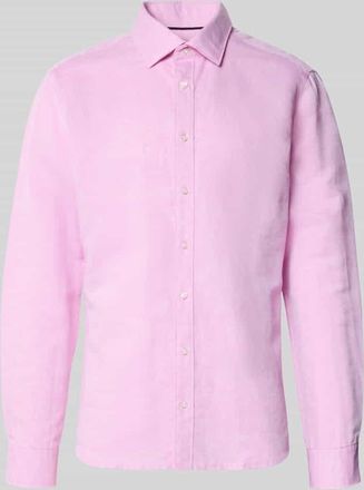 Jake*s Regular Fit Freizeithemd aus Leinen-Mix in Rosa, Gr&ouml;&szlig;e XXL