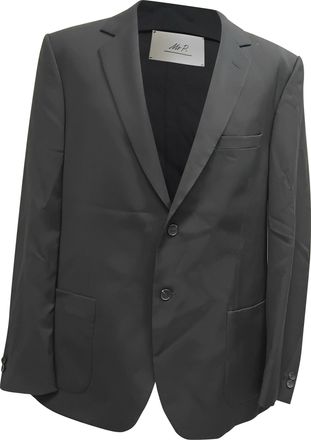 Mr P. Meneer P., enkelvoudige blazer met zakken in zwarte wol