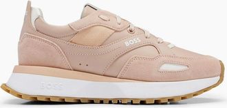 HUGO BOSS Womens Jonah Runn Lace Up Low Top Sneakers - Cream - Size: 9