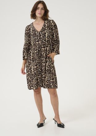 Kaffe Jurk Tight fit animal