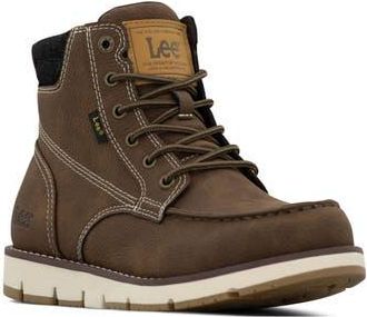 Lee Waylon Lace-Up Boot in Cedar Wax/Black Denim at Nordstrom Rack, Size 10.5