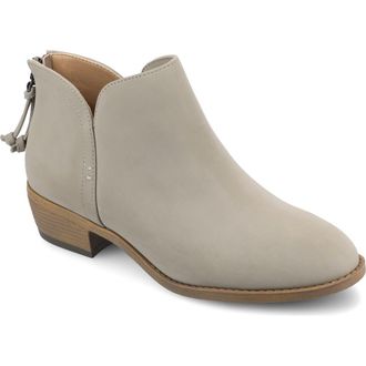 Journee Collection JOURNEE Livvy Ankle Bootie in Stone Nubuck at Nordstrom Rack, Size 9.5