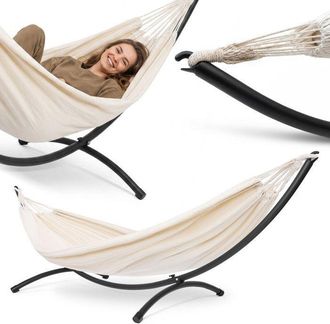 OEM Hamaca Con Soporte - Hypermotion - Hyp71 Hamsetsol - Hamaca 200&times;150 Cm - Estructura De Acero 300&times;100&times;96 Cm - Carga 100 Kg