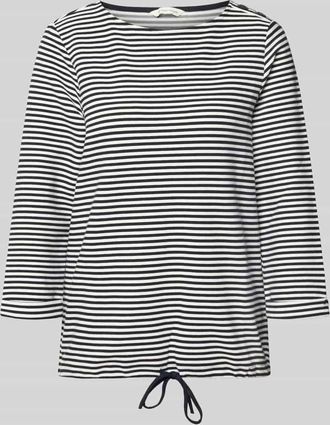 Tom Tailor Relaxed Fit 3/4-Shirt aus Baumwoll-Mix in Marine, Gr&ouml;&szlig;e XXXL