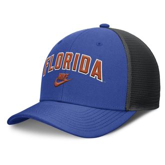 Nike Florida Legacy Arch Rise Nike Mens Dri-FIT College Trucker Adjustable Hat in Blue | NC1307S8UFV-DUH