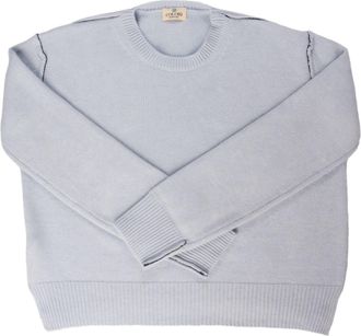 Colori Womens Cashmere Crew Neck Sweater In Porcelain