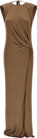 Elisabetta Franchi Draped short-sleeved dress