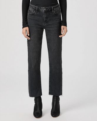 Paige Mason Ankle Straight Jean In Glitz Black Embellished