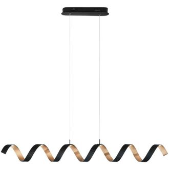 Fan Europe Fan Europe - Sospensione helix in alluminio nero e oro 30W luce calda 120 cm