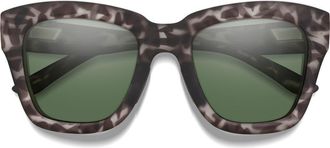 Smith Sway 52mm ChromaPop Polarized Square Sunglasses in Gray Tortoise /Gray Green at Nordstrom