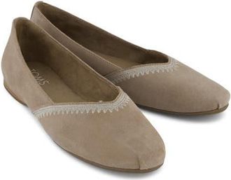 Toms Gemma Ballet Flat in Medium Beige at Nordstrom, Size 7.5
