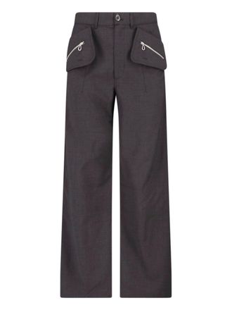Kiko Kostadinov Brown Komlo Straight-Leg Virgin Wool Trousers