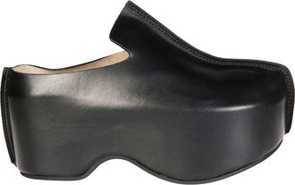 J.W.Anderson Sculptural Black Leather Platform Clog
