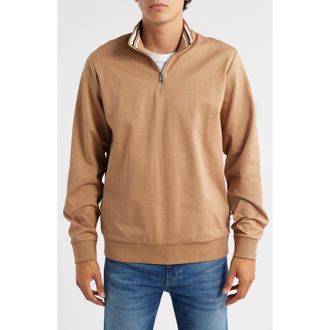 BOSS Stimmann Half Zip Top in Medium Beige at Nordstrom Rack, Size Xx-Large