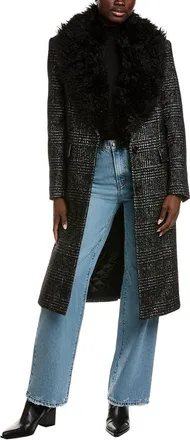 Michael Kors Wool, Silk, & Mohair-Blend Coat