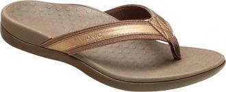 Vionic Womens Tide Ii Toe-Post Sandals In Pewter Metallic