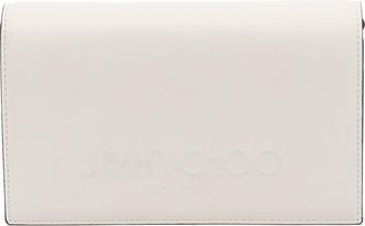 Jimmy Choo London White Avenue Leather Shoulder Strap Womens Bag