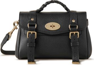 Mulberry Mini Alexa Leather Satchel in Black at Nordstrom