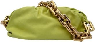 Bottega Veneta Pre-owned Clutches, female, Green, Size: ONE SIZE Pre-owned Leather Shoulder Bag