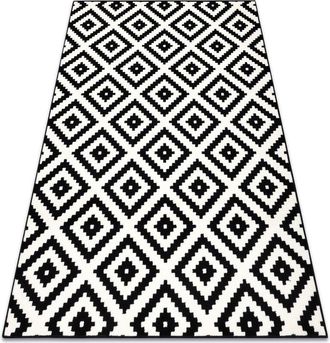 RugsX Rugsx - Carpet bcf Morad ruta Diamonds, geometric - black / cream black 200x300 cm