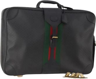 Gucci Pre-owned Weekend Bags, female, Black, Size: ONE SIZE Pre-owned Trunk Weekend Bag