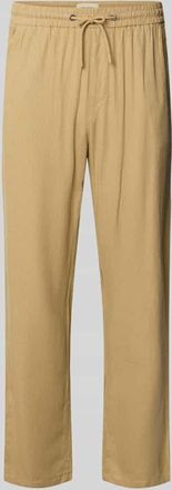 Blend Wide Fit Leinenhose mit Viskose-Anteil Modell Malvin in Beige, Gr&ouml;&szlig;e XXL