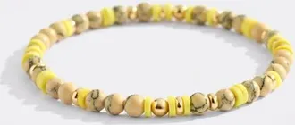 Mint & Lily Stacking Birthstone Beaded Bracelet in November Citrine at Nordstrom, Size 6.5