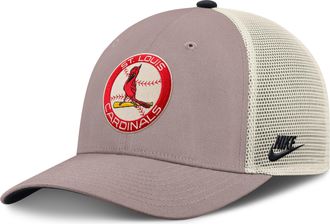 Nike St. Louis Cardinals Cooperstown Rise Nike Mens MLB Adjustable Trucker Hat in Brown | NB1L0M6HS67-L4S