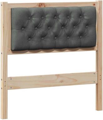 vidaXL Cabecero Otro Negro Y Gris Oscuro 75 Cm Madera Maciza De Pino Vidaxl