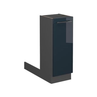 Vicco Isla De Cocina Fame-line, Azul Oscuro Alto Brillo, 30 Cm Sin Encimera