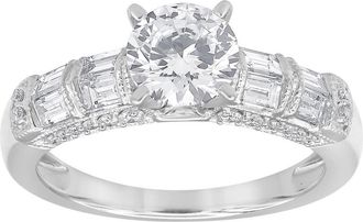 Grown Brilliance 1.75 Carat 14K White Gold Round Cut Lab Grown Diamond Engagement Ring for Women- Color/Clarity-G/VS