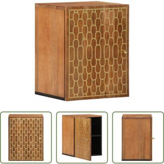 vidaXL Mobile a parete - Mobile da Bagno a Parete 38x33x48 cm in Legno Massello di Mango