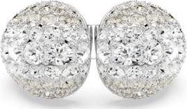 Swarovski Sublima Cocktail Ring Rhodium Shiny Crystal, Size 55 (US 6.75)