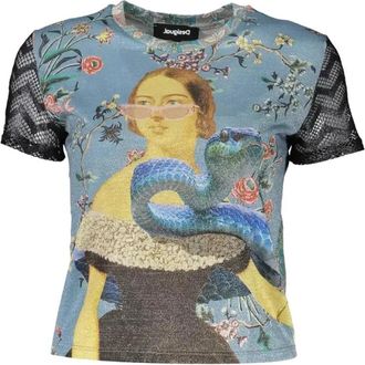 Desigual Polyester T-shirt - Dames - T-shirts - Veelkleurig - L - Polyester - Tops
