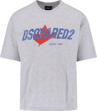 Dsquared2 Maple Leaf Logo T-Shirt - Grey