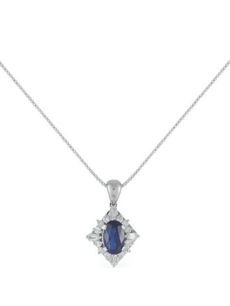 Luxury Bazaar platinum Sapphire pendant necklace - women - Platinum/Sapphire - One Size - Silver