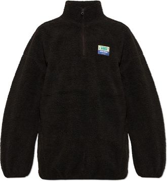 American Vintage Een Patch Sweatshirt - Heren - Vesten met rits - Bruin - XL - Hoodies & sweatvesten