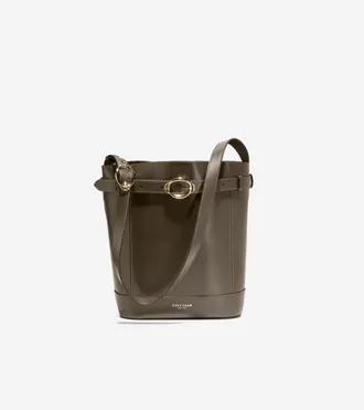 Cole Haan Womens Alexandria Bucket Bag - Green