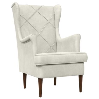 vidaXL Sill&oacute;n Crema Terciopelo Vidaxl