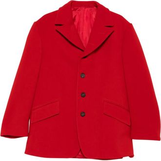 Romeo Gigli 1990s Romeo Gigli jack met zak met knopen - Rood