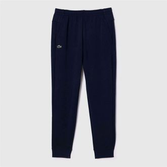 Lacoste Mens Monogram Track Bottoms in Blue - Size Medium