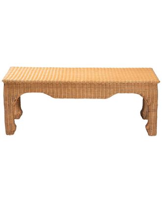 Baxton Studio Abena Ming Style Rattan Coffee Table