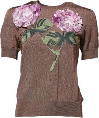 Dolce & Gabbana Dames, Truien, Bruin, Maat: 3XS Viscose