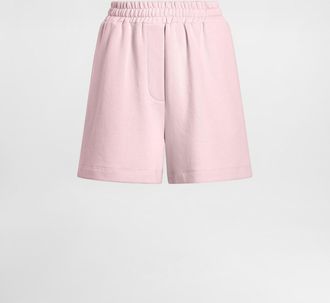 Dolce & Gabbana Jersey Shorts With Raised Dg Logo Embroidery - Woman Pants And Shorts Pink 38