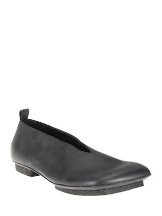 Uma Wang Hohe Schuhe - Square-Toe Leather Ballerina Shoes - Gr. 36 (EU) - in Schwarz - f&uuml;r Damen