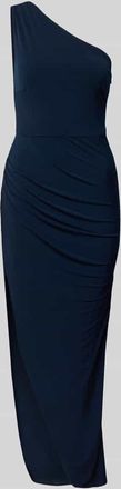 Swing Abendkleid mit seitlicher Raffung in Marine, Größe 32