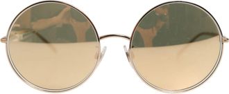 Dolce & Gabbana Womens Gla1452 Gold Metal Round Sunglasses