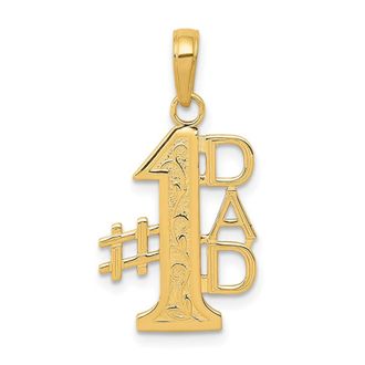 Diamond2Deal 14k Gold 1 DAD Charm Pendant