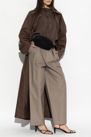 Issey Miyake Wide-leg Trousers, Womens, Brown