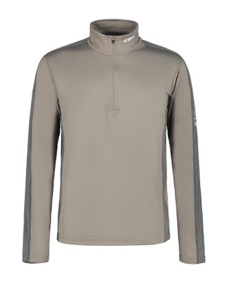 Icepeak Funktionsshirt ICEPEAK ICEPEAK FLEMINTON, Herren, Gr. XXL, grau, Jersey, Obermaterial: 92% Polyester, 8% Elasthan, hoch geschlossener Ausschnitt, Shir